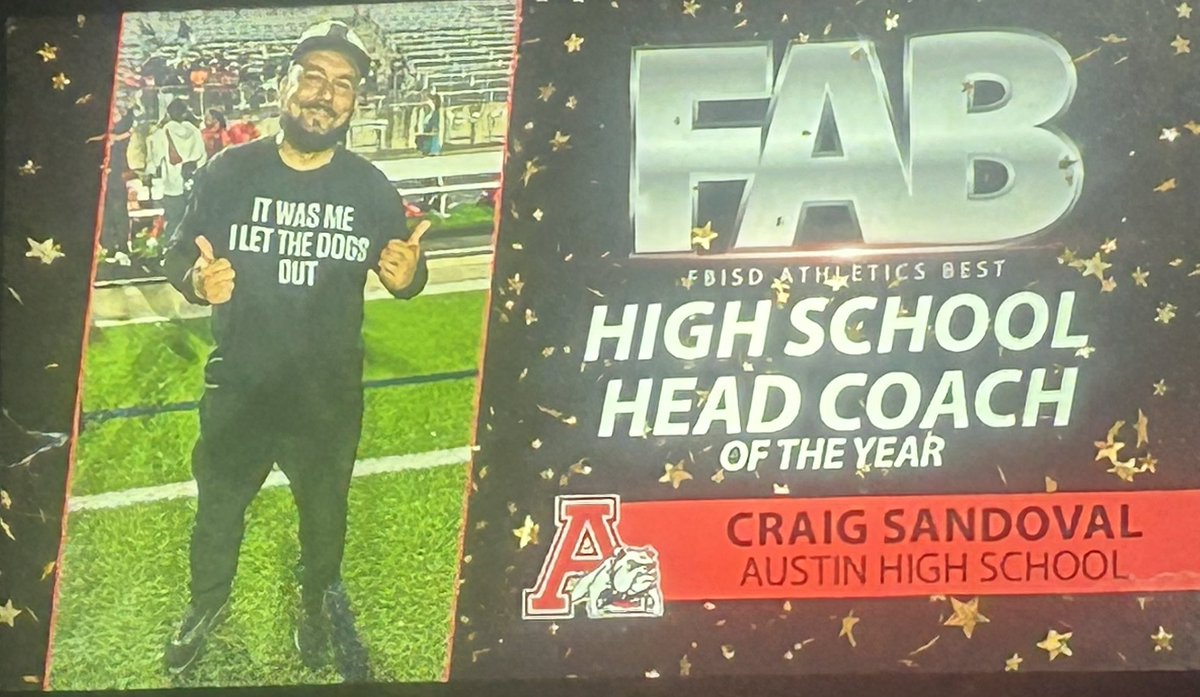 AHS Bulldog Athletics (@ahsbulldogs) on Twitter photo Congratulations to all of our FAB nominees and our two winners of the night- Kim Kulow & Coach Sandoval! 🤩<a href="/SFAHS_Bulldogs/">Austin High School</a> <a href="/FBISDAthletics/">Fort Bend ISD Athletics</a> <a href="/AHSswimdogs/">AHS Aquatics</a> <a href="/fbahsgirlsoccer/">Fort Bend Austin Girls Soccer</a> Congratulations to all of our FAB nominees and our two winners of the night- Kim Kulow & Coach Sandoval! 🤩<a href="/SFAHS_Bulldogs/">Austin High School</a> <a href="/FBISDAthletics/">Fort Bend ISD Athletics</a> <a href="/AHSswimdogs/">AHS Aquatics</a> <a href="/fbahsgirlsoccer/">Fort Bend Austin Girls Soccer</a>
