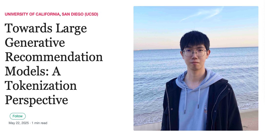 Ruihong Qiu (@ruihongqiu) on Twitter photo In our Data Science Seminar <a href="/UQSchoolEECS/">UQ School of EECS</a> today, we are very happy to have <a href="/yupenghou97/">Yupeng Hou ✈️ ICML 2025</a> from <a href="/UCSD/">UC San Diego</a> <a href="/ucsd_cse/">UCSD CSE</a> to talk about the hot topic on generative RecSys and tokenization. In our Data Science Seminar <a href="/UQSchoolEECS/">UQ School of EECS</a> today, we are very happy to have <a href="/yupenghou97/">Yupeng Hou ✈️ ICML 2025</a> from <a href="/UCSD/">UC San Diego</a> <a href="/ucsd_cse/">UCSD CSE</a> to talk about the hot topic on generative RecSys and tokenization.