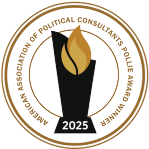 RealBuzz360's tweet photo. Big news! Buzz360 just won SILVER for Best Overall Field Campaign (Republican) at the @TheAAPC  Pollie Awards! 🏆 Overall is "Top honors across campaigns, mediums, and performance.

Proud to power grassroots movements with smart, scalable tools — from voter contact to relational organizing.
#pollies25 #SwipeRed #Buzz360 #RelationalOrganizing #GOTV