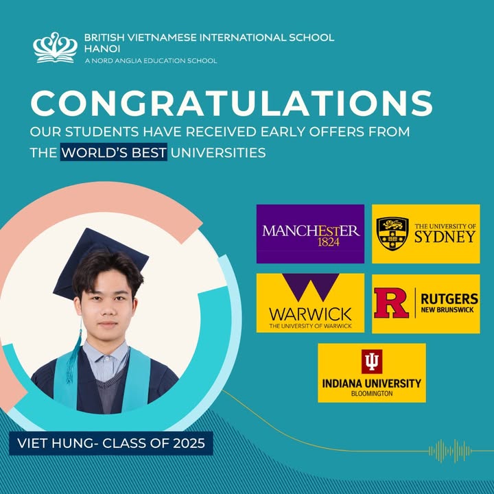 BVIS Hanoi (@bvishanoi) on Twitter photo ๐๐ข๐๐ญ ๐๐ฎ๐ง๐ โ๐ฌ ๐๐จ๐ฎ๐ซ๐ง๐๐ฒ ๐๐๐ฒ๐จ๐ง๐ ๐๐๐๐ ๐ญ๐จ ๐ ๐๐ฅ๐จ๐๐๐ฅ ๐
๐ข๐ง๐๐ง๐๐ข๐๐ฅ ๐
๐ฎ๐ญ๐ฎ๐ซ๐ ๐
Accepted to: Warwick (#69), Manchester (#34), Sydney (#18), Indiana Bloomington, Rutgers
#BVIS_Hanoi #ClassOf2025 #UniversityDestinations #FutureBanker ๐๐ข๐๐ญ ๐๐ฎ๐ง๐ โ๐ฌ ๐๐จ๐ฎ๐ซ๐ง๐๐ฒ ๐๐๐ฒ๐จ๐ง๐ ๐๐๐๐ ๐ญ๐จ ๐ ๐๐ฅ๐จ๐๐๐ฅ ๐
๐ข๐ง๐๐ง๐๐ข๐๐ฅ ๐
๐ฎ๐ญ๐ฎ๐ซ๐ ๐
Accepted to: Warwick (#69), Manchester (#34), Sydney (#18), Indiana Bloomington, Rutgers
#BVIS_Hanoi #ClassOf2025 #UniversityDestinations #FutureBanker