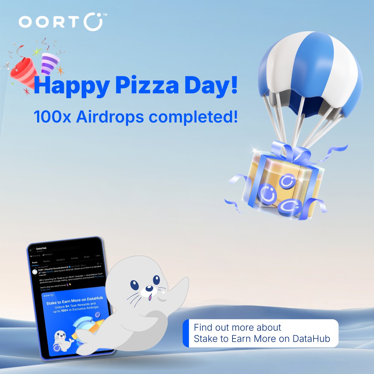 🍕 Happy Pizza Day!

To celebrate, we’ve completed our 100x airdrop — 200 $OORT each to eligible participants in our Stake &amp; Earn campaign! 🎉

Round 2 is heating up with 150 more airdrops of 200 $OORT each. 🔥More rewards and surprises coming your way…

Don’t miss out — join
