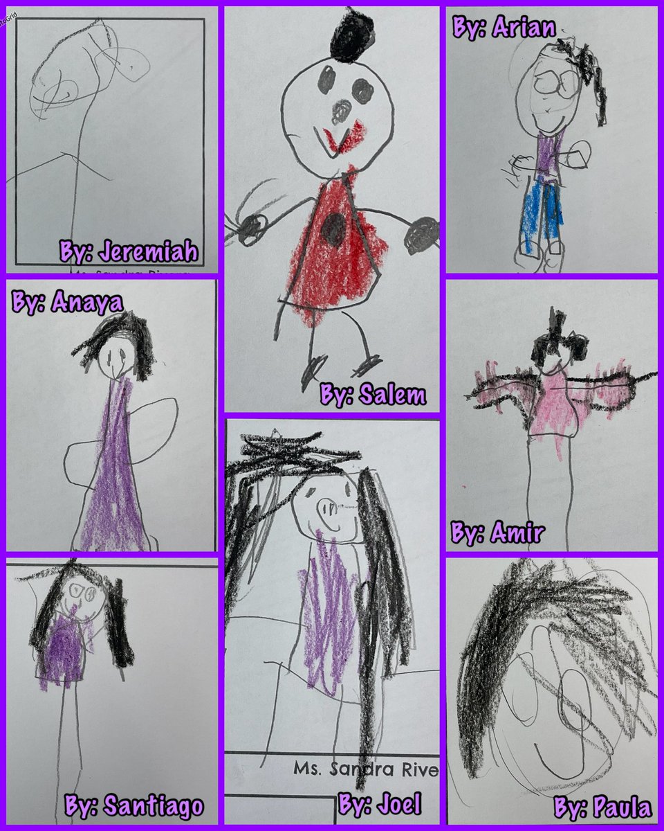 My little Pre-K <a href="/ReesStars/">Rees Elementary (Performing & Visual Arts Academy)</a> artists. This is how I look in their lovely 👀. Some drew the “after-school” me and they nailed it as well as the ones with buns hairstyles 👱🏽‍♀️😂 <a href="/AliefISD/">Alief ISD</a>