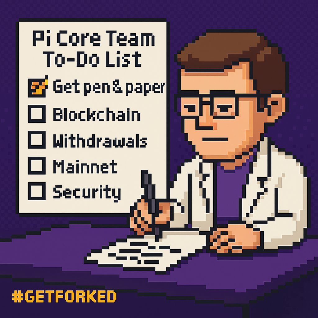 LordForklord's tweet image. Pi Core Team finally ticking off their roadmap.
Next up: inventing blockchain.
#GETFORKED #PiNetwork #Web3 #CryptoSatire #pepe #doge #floki  @LordForklord