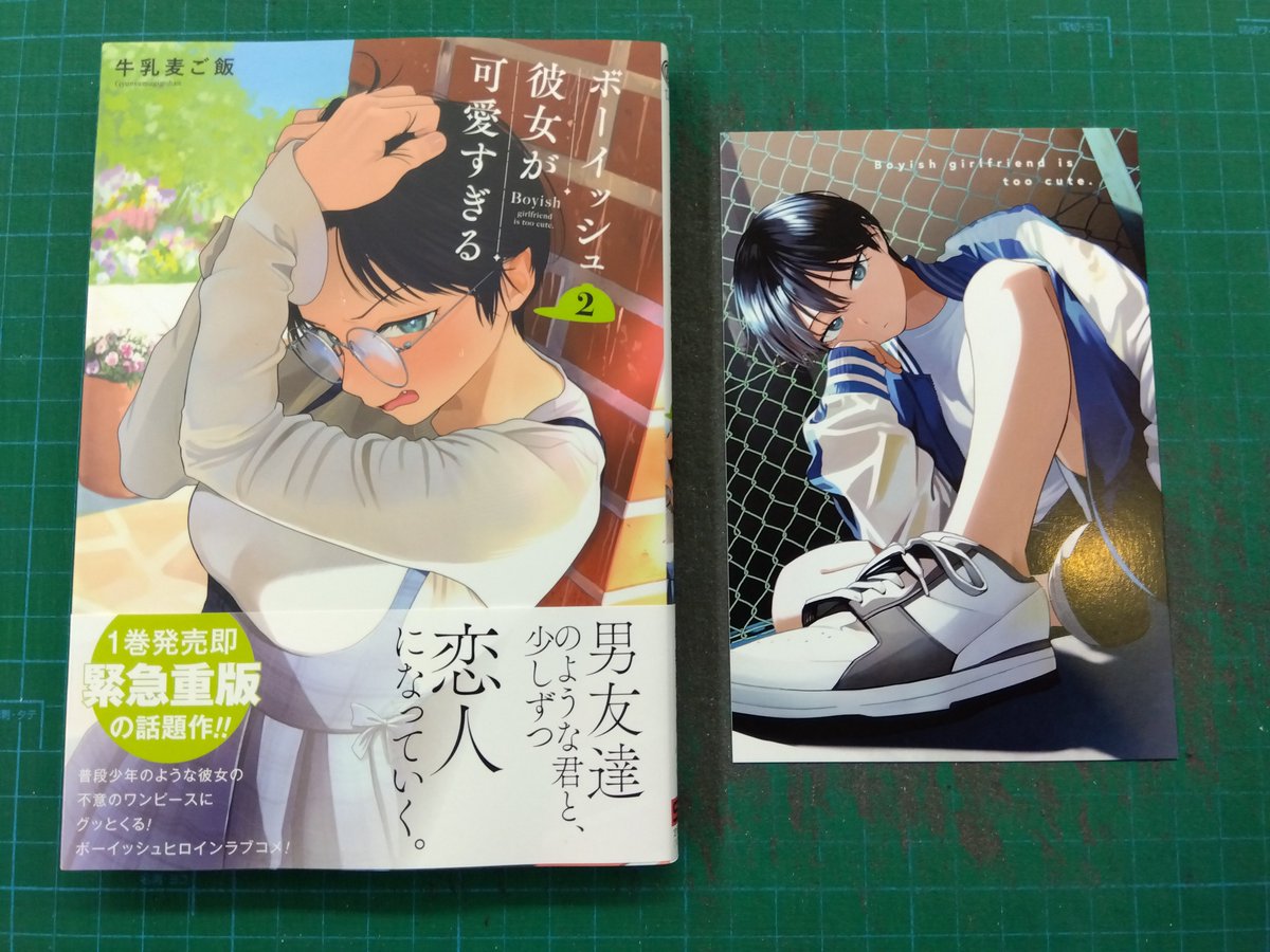 ボーイッシュ彼女が可愛すぎる2巻 直筆イラスト入りサイン本 牛乳麦ご飯