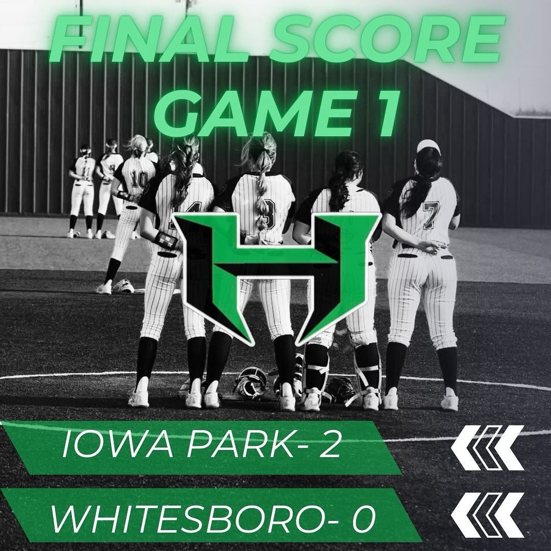 🥎Iowa Park takes game ☝🏼2-0! 🥎
Callista Berrett got the dub in the circle going 7 innings with 12 k’s!  
Raylee Huse 1x3
Callista Berrett 1x3 
Bailey Martinez 1x3 
And Jacie Barnes added an RBI!
Game 2 Saturday at 12:00 in Graham! 
#letsgo #playoffs #goldglovechasin #ladyhawks
