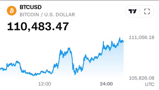 PierreR71898's tweet photo. #Bitcoin’s hit $110k, this is history in the making! https://t.co/pAWUxjAnpS
