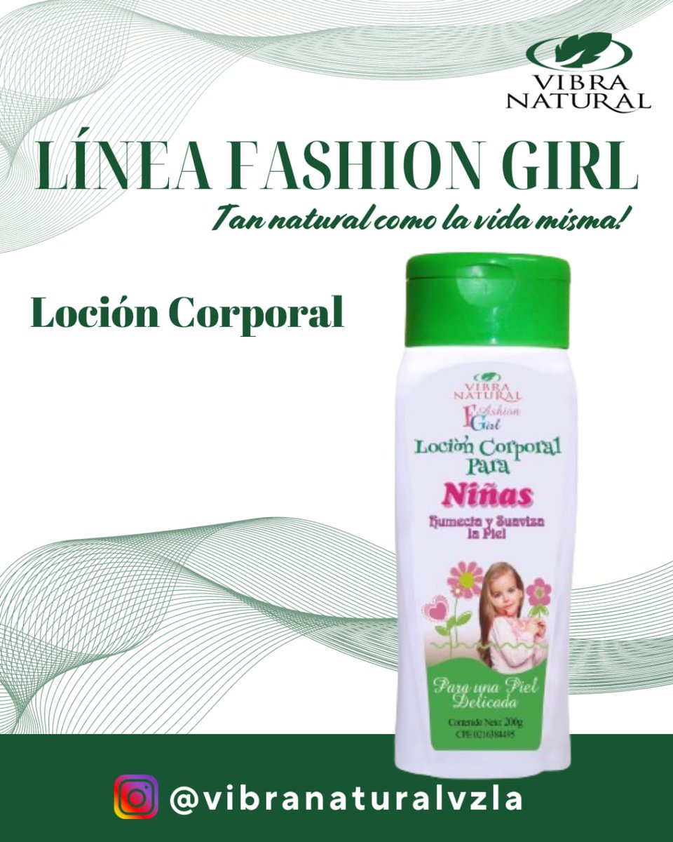 MaquinaDelAire's tweet photo. Loción humectante suavizante especialmente formulada para la delicada piel de las niñas, aportándole frescura.
#vibranatural #lineaniñas #piel #productosamodio #locioncorporal https://t.co/RM9wGvSI8p