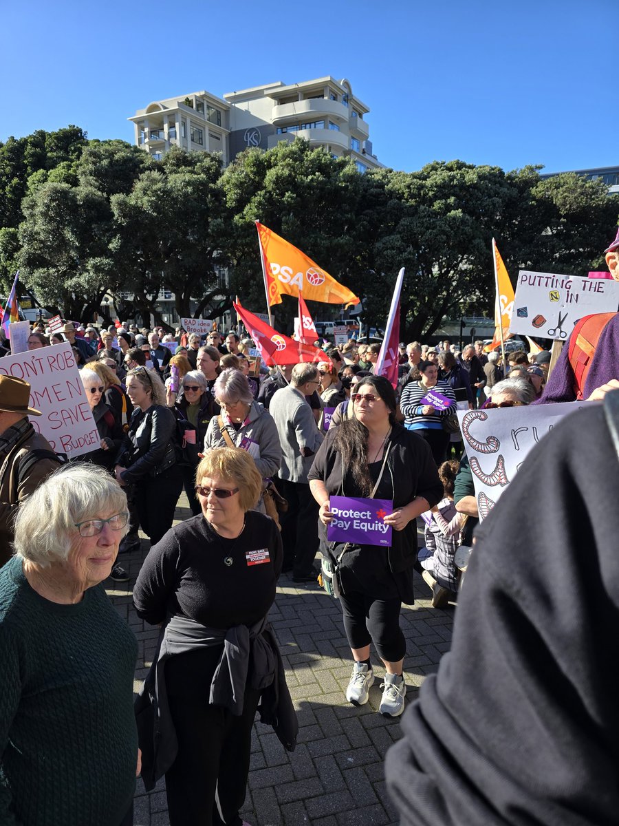 Ā powerful protest at Parliament. Very proud to be supporting women and my old union.