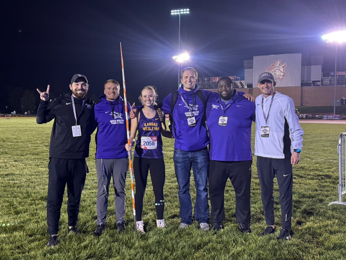 Kansas Wesleyan Track/XC πΊ (@kwu_xc_track) on Twitter photo π£ ππππππππ ππππππππ π‘
Maddy Wolf caps off her Freshman season with a 1st place finish at the <a href="/NAIA/">NAIA</a> National Championships!
Her throw of 44.65 meters also sets the KWU school record. This is the first national title in KWU school history!
#RollYotes π£ ππππππππ ππππππππ π‘
Maddy Wolf caps off her Freshman season with a 1st place finish at the <a href="/NAIA/">NAIA</a> National Championships!
Her throw of 44.65 meters also sets the KWU school record. This is the first national title in KWU school history!
#RollYotes