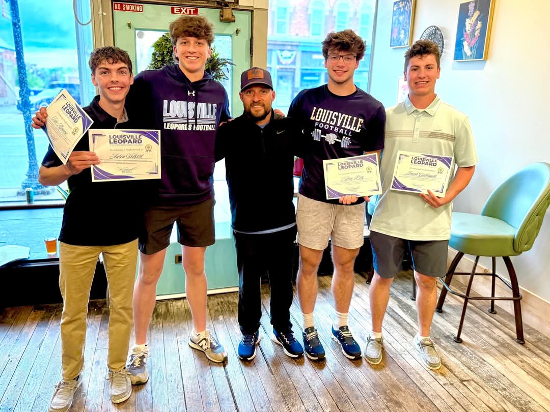 Had the privilege of handing out 4 scholarships at $1000 each to 4 very deserving young men.   One of the many things the TD Club does for the football program each and every year!  Congrats to Jacob, Colton, Adin, and Tate!  Good luck boys, go be great!
