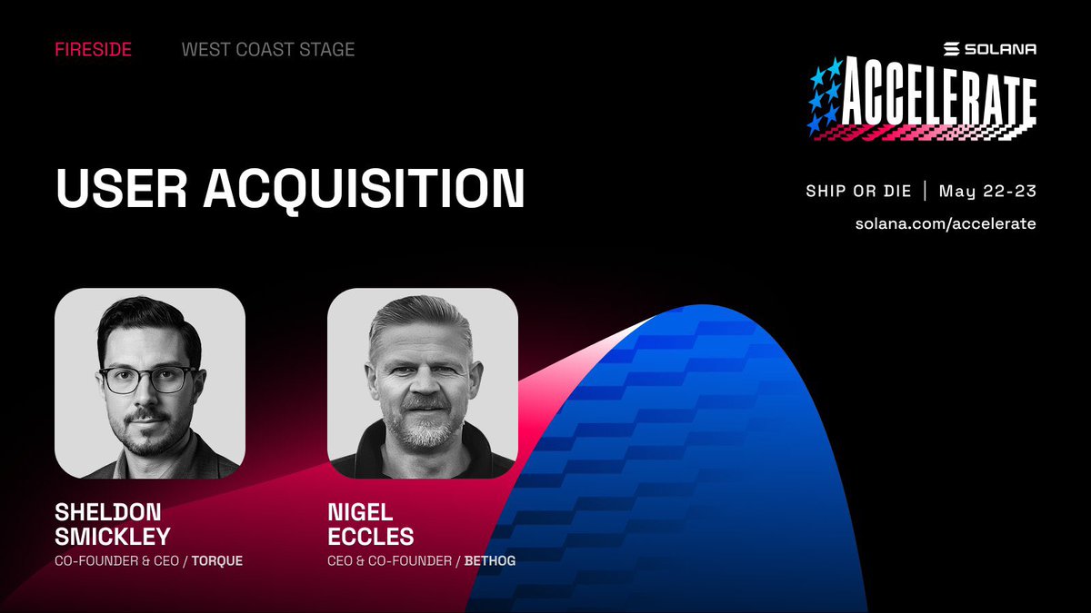 smick 🔧 (@0xsmick) on Twitter photo Since Colosseum last year we’ve been actively shipping. Many of you have used our protocol without realizing it. We are trying to redefine the growth playbook in crypto.
Want to hear more? Come to Accelerate where I’ll grill the legendary <a href="/nigeleccles/">Nigel Eccles</a> (Fan Duel / Bethog) on Since Colosseum last year we’ve been actively shipping. Many of you have used our protocol without realizing it. We are trying to redefine the growth playbook in crypto.
Want to hear more? Come to Accelerate where I’ll grill the legendary <a href="/nigeleccles/">Nigel Eccles</a> (Fan Duel / Bethog) on