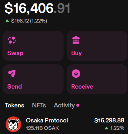 Since August 2024 I have DCA OSAK biweekly
Patience will be researched ✨
Research will be rewarded ⛩️
I stacked more OSAK ⏳
I feel better 🖤