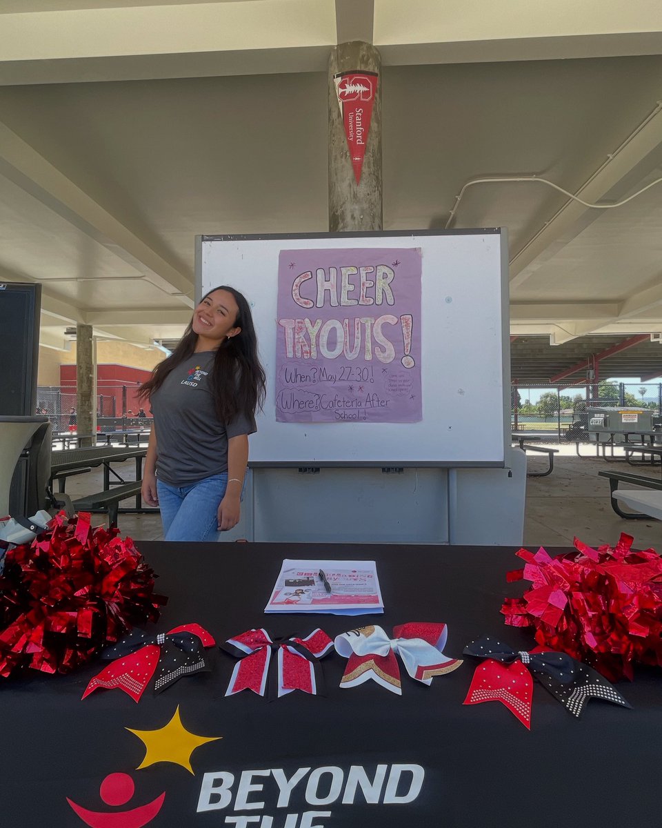 Want to be a part of something spirited? Come try out for CHEER! 📣 Tryouts will be held May 27-30 in the cafeteria after school with YS+ Coach Angela and Coach Stephanie! Interested? Stop by their booth at lunch for more info and to get your questions answered!