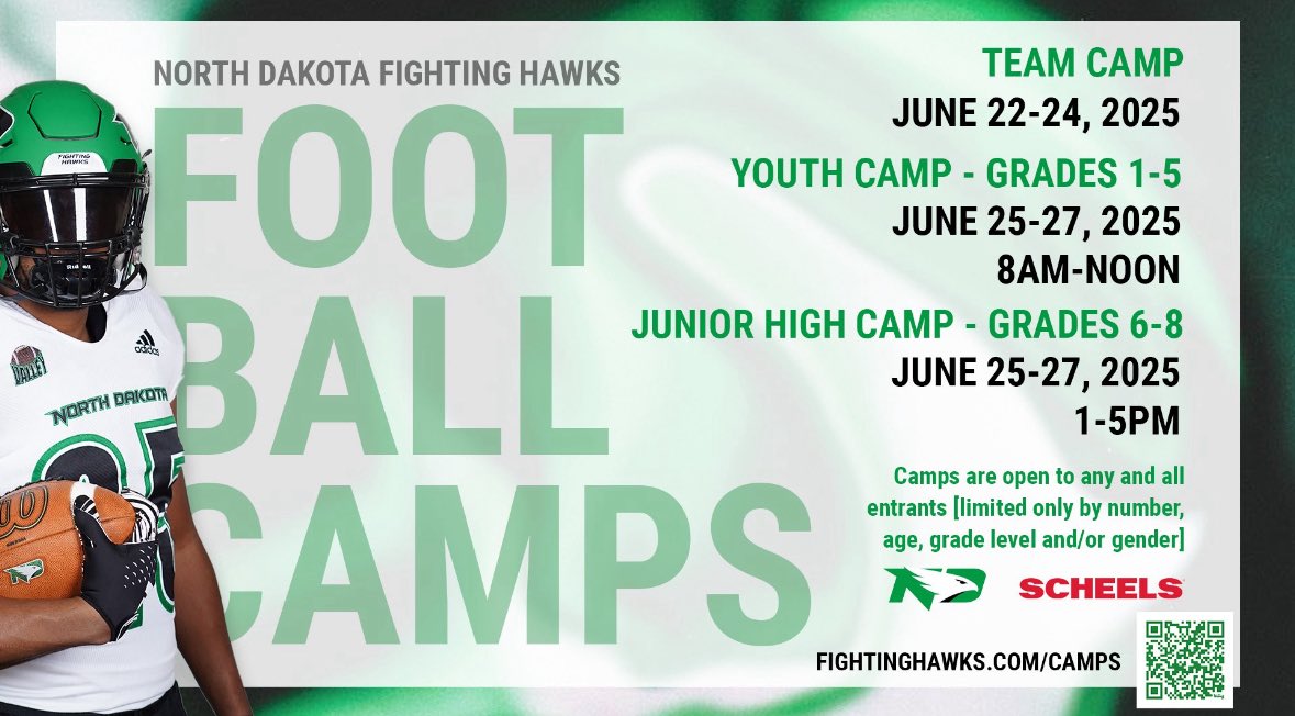 Thanks for the invite <a href="/CoachWilk0/">Keaton Wilkerson</a> ! 🟢⚪️🦅<a href="/UNDfootball/">North Dakota Football</a>