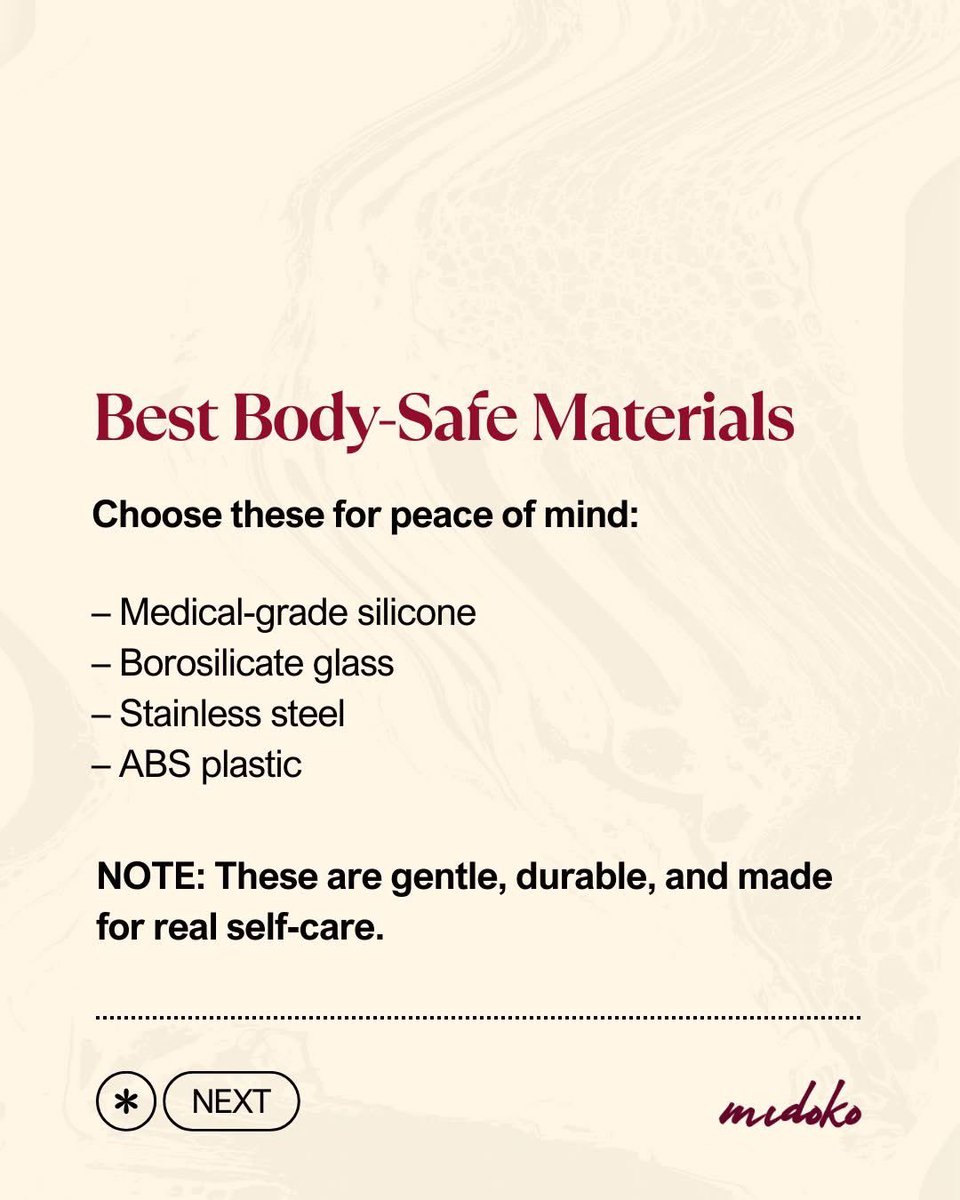 midoko_ph's tweet image. Porous vs. non-porous: It’s more than a material choice — it’s a health choice. Swipe to learn why your personal toy’s surface matters. 💗

Midoko website: midoko.ph
Shopee: shopee.ph/midoko
Lazada: lazada.com.ph/shop/midoko-of…

#BodySafe #WellnessTools #Awareness