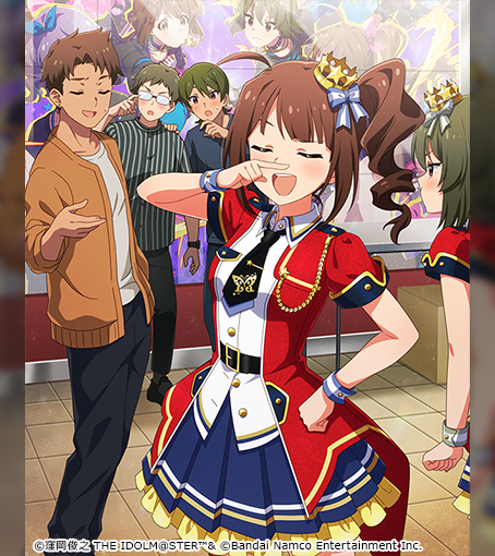 プラチナスターツアービンゴ
 　～Clash of Colors～
【イベント開催中！】
▼△▼△▼△▼△▼△▼△

奈緒『ふっふっふ♪　何を隠そうこの人こそ……
関西が生んだスピードスター、横山慧です！
昴のお兄さん達にまで注目されとるとは、
アニキもやるやん♪』

#ミリシタ #バトルオブシアター