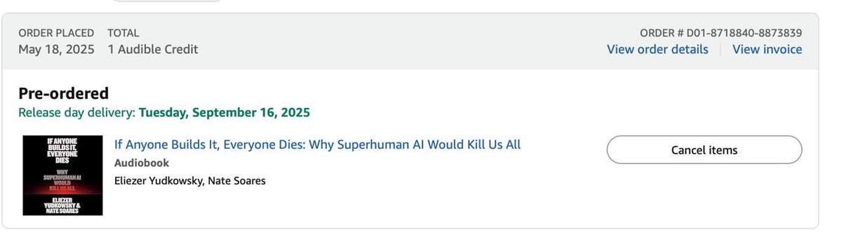 madokamemika's tweet photo. @ESYudkowsky Wait is audiobook preorder supposed to appear just now? https://t.co/YMojZ8JFen