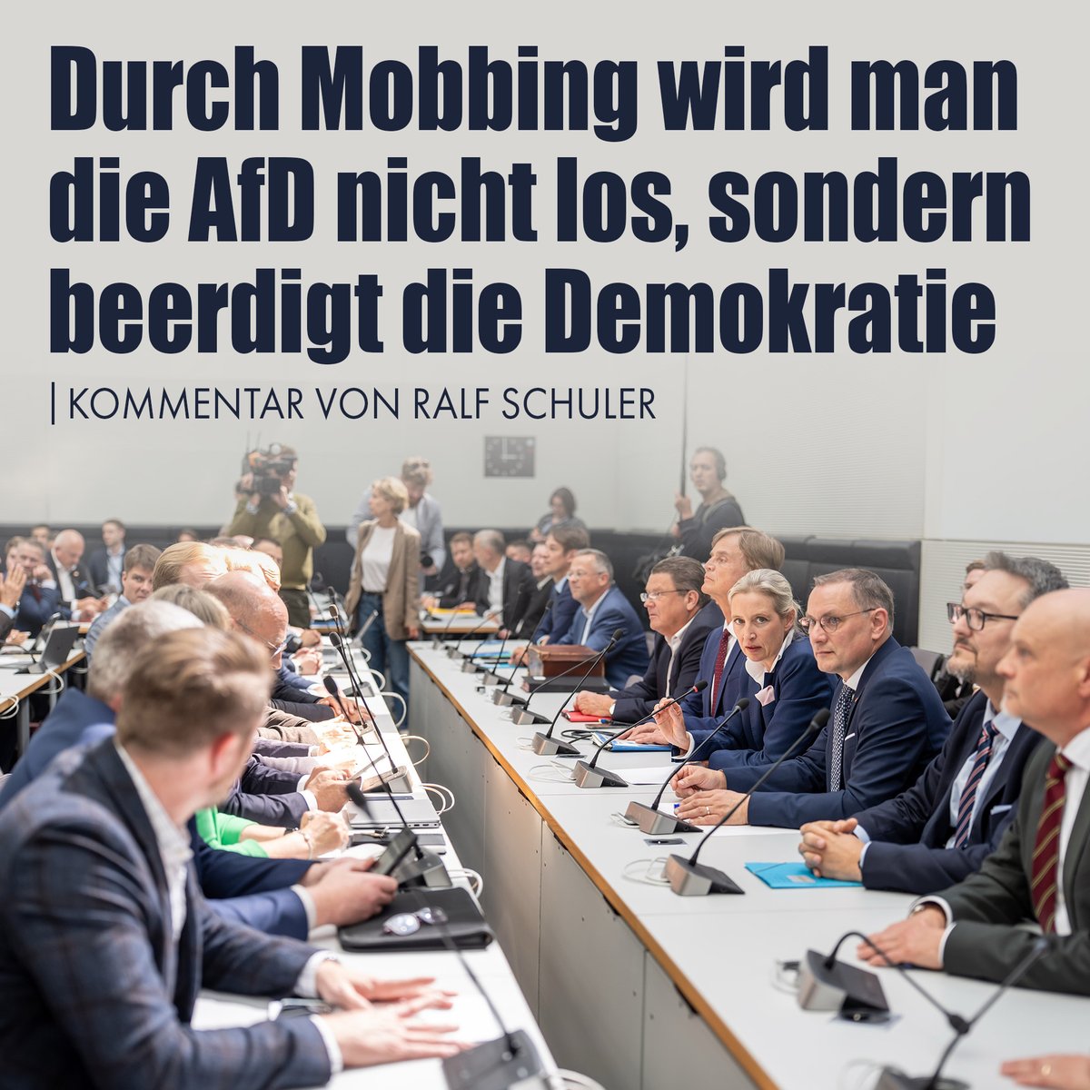 Die Merz-Regierung befindet sich auf einer gefährlichen Rutschbahn. Das Gefeilsche mit der AfD um ihre Ausschussvorsitzenden und den unwürdig engen Sitzungssaal ist in den Augen vieler Bürger das Gegenteil von fair und demokratisch.
nius.de/kommentar/news…