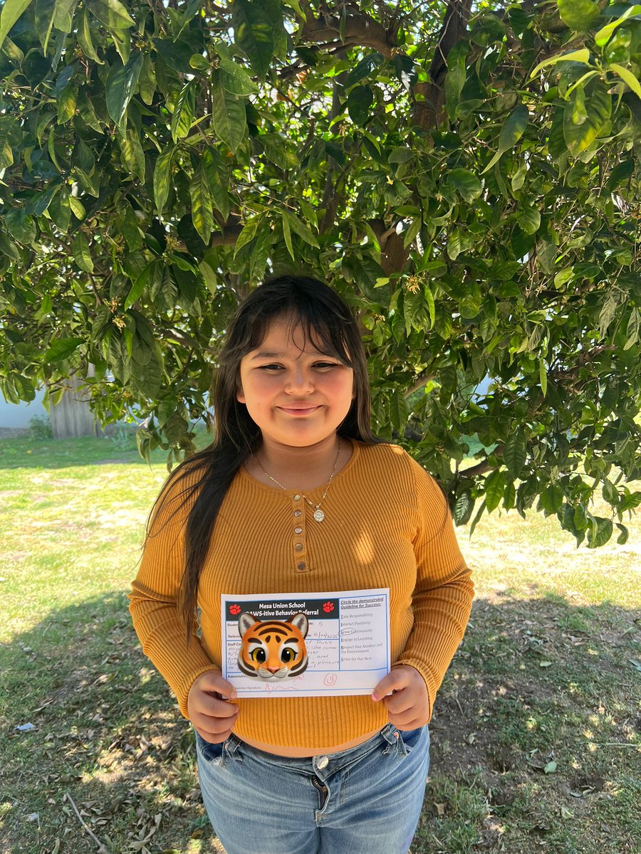 Congrats to our PAWSitive 🐾 Behavior Referral recipients. They were recognized by staff for going above &amp; beyond in demonstrating @mesaunionschool Guidelines for Success. Way to go! We are so proud of you! Go Tigers! 🐅 #DifferenceMaker🐯💙 #TheMesaWay  #mesamoments