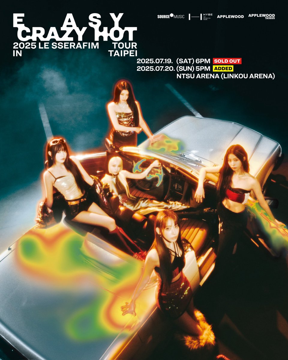 [NOTICE] 
2025 LE SSERAFIM TOUR ‘EASY CRAZY HOT’ IN TAIPEI 추가 공연 안내 (+ENG/JPN/CHN)

📍 weverse.io/lesserafim/not…

#LE_SSERAFIM #르세라핌
#EASY_CRAZY_HOT
#EASY_CRAZY_HOT_IN_TAIPEI