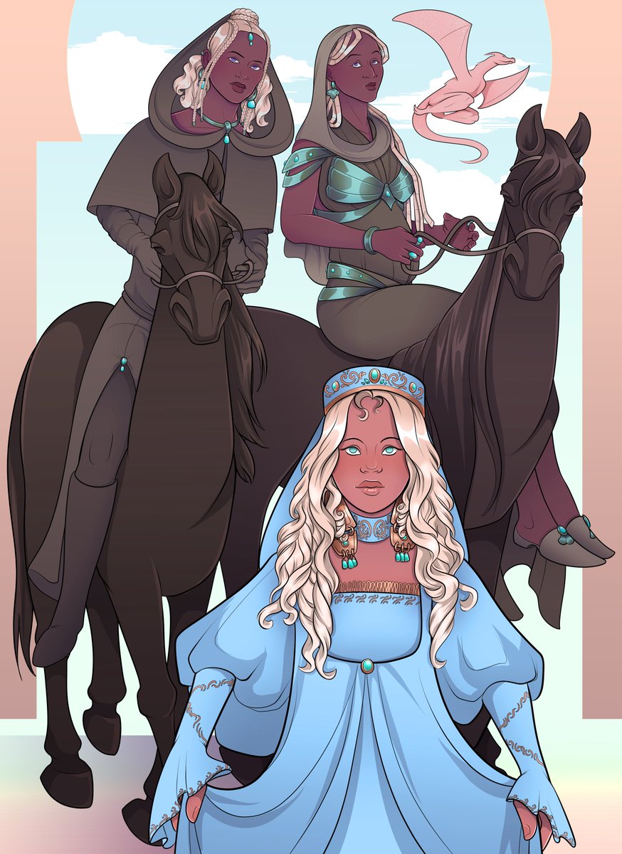 mrm215555's tweet image. "Mounted on a pair of coal black chargers, the twins rode the length of the hall side by side. "Brother," Lady Rhaena said to Aegon, "if it please you, we have brought your new queen."