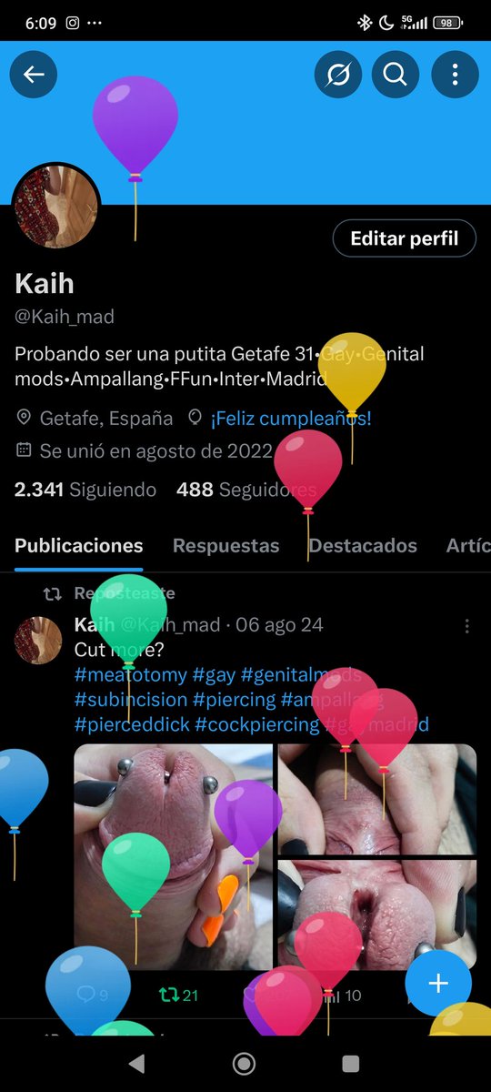 Hoy hay globitos en mi perfil!!!! Se admiten nudes como regalo!!!