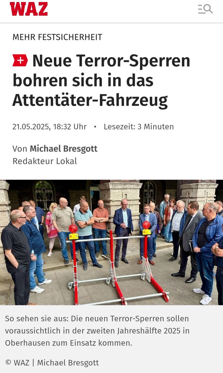 Statt die Ursachen zu bekämpfen, investiert man also lieber ein paar mehr Steuergelder, um die Steuerzahler zu beruhigen. Ich hoffe, die verteilen an den Eingängen auch stich- und schussfeste Sicherheitswesten 😉

Gib dem Terror keine Chance ✊