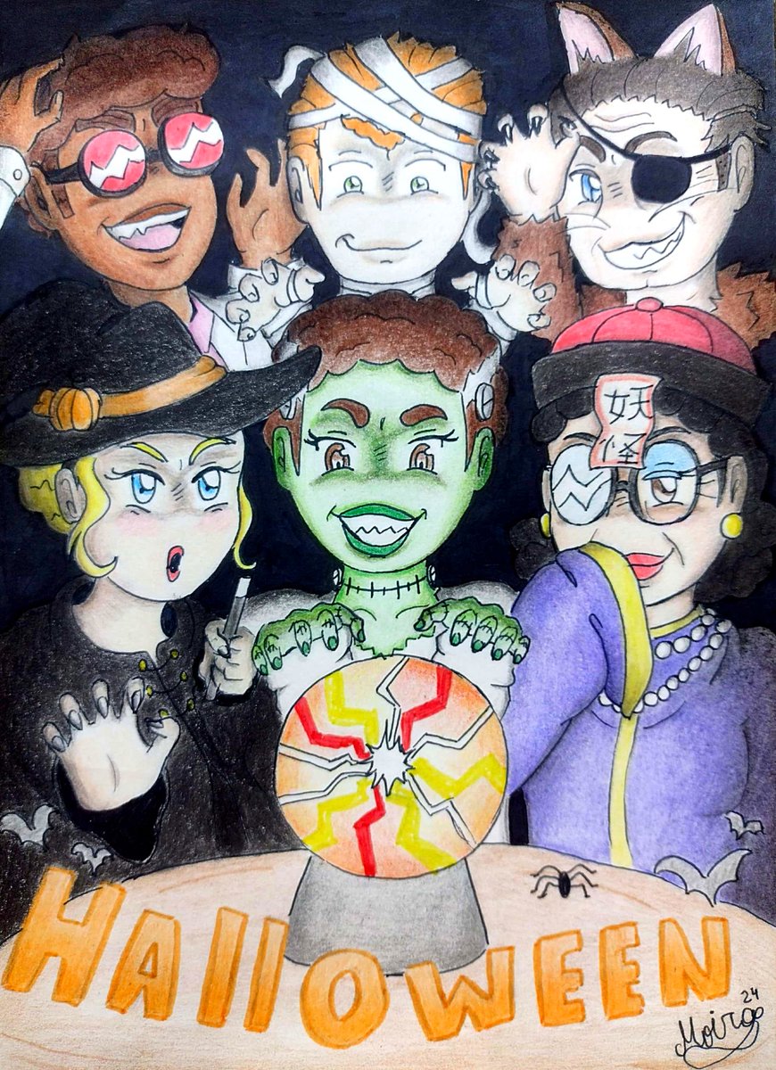MoshimoshiMoy_X's tweet photo. #60parsecs #emmetellis #babybronco #tomthompson #aprilangelle #deedeedawkins #maeganmann #halloween https://t.co/XO7M6sq2Qt