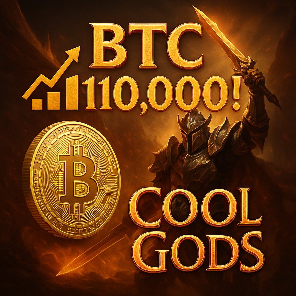 BTC Hits $110,000!
The Gods Are Watching… And They're Stacking Sats!
Enter The Arena. Fight For Glory. Earn Like A Legend!
#CoolGods #BTC110K #gamefi #MOBA #PlayToEarn #Web3Warriors
