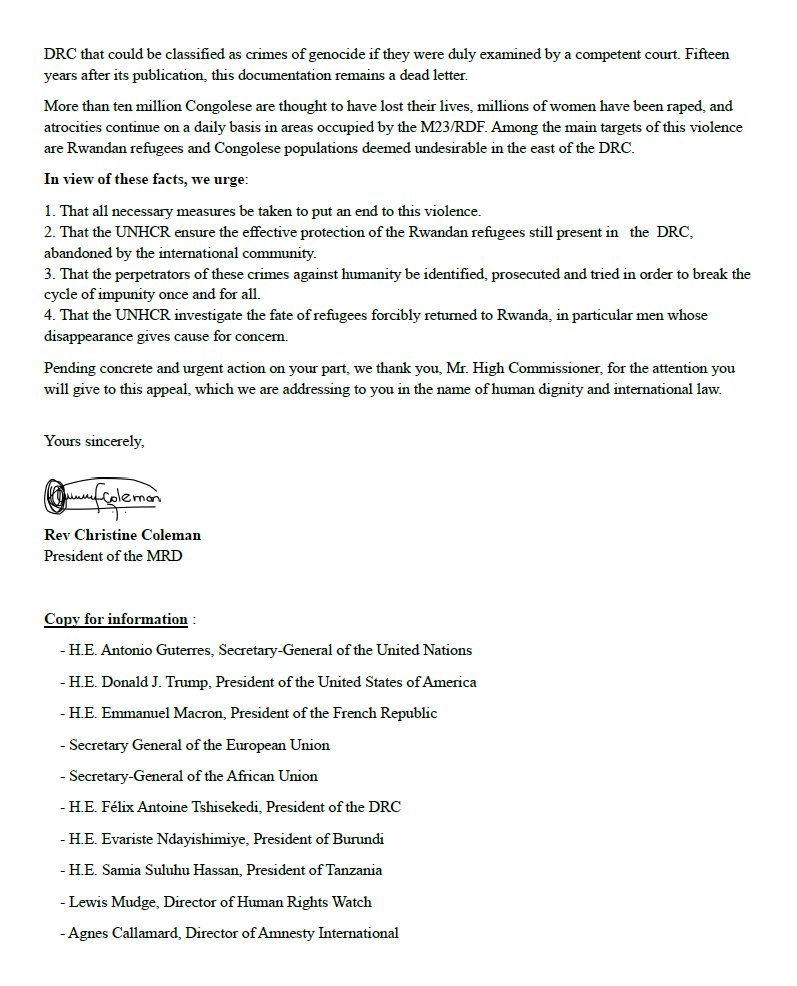 Rwanda, the country with the worst human rights record, is forcibly turning back Hutu refugees who have fled the regime because they were being killed. These actions, which clearly contravene Article 33 of the 1951 Geneva Convention relating to the Status of Refugees, violate the