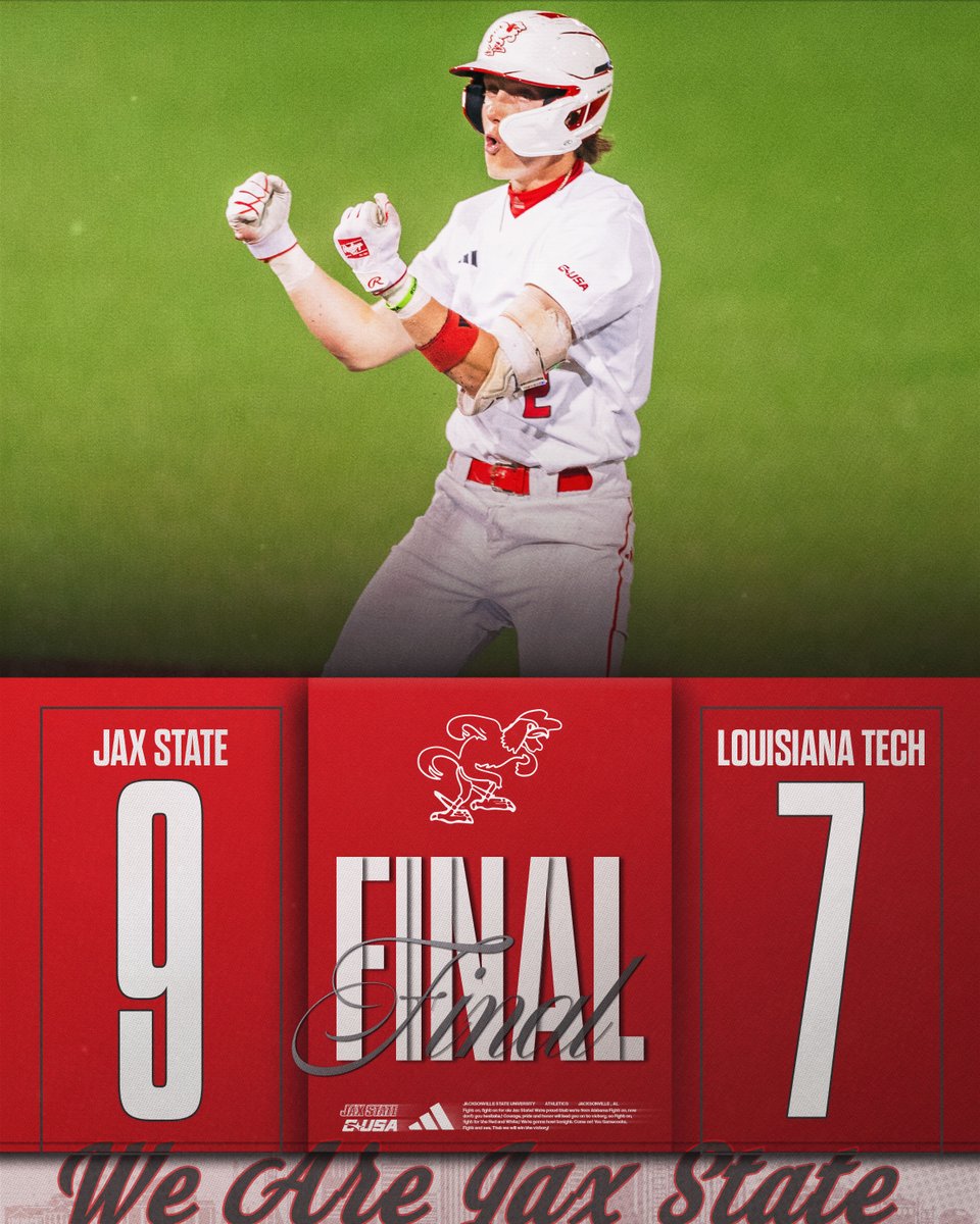 GAMECOCKS WIN!!!!
Jax State picks up its first-ever <a href="/ConferenceUSA/">Conference USA</a> Tourney win!!