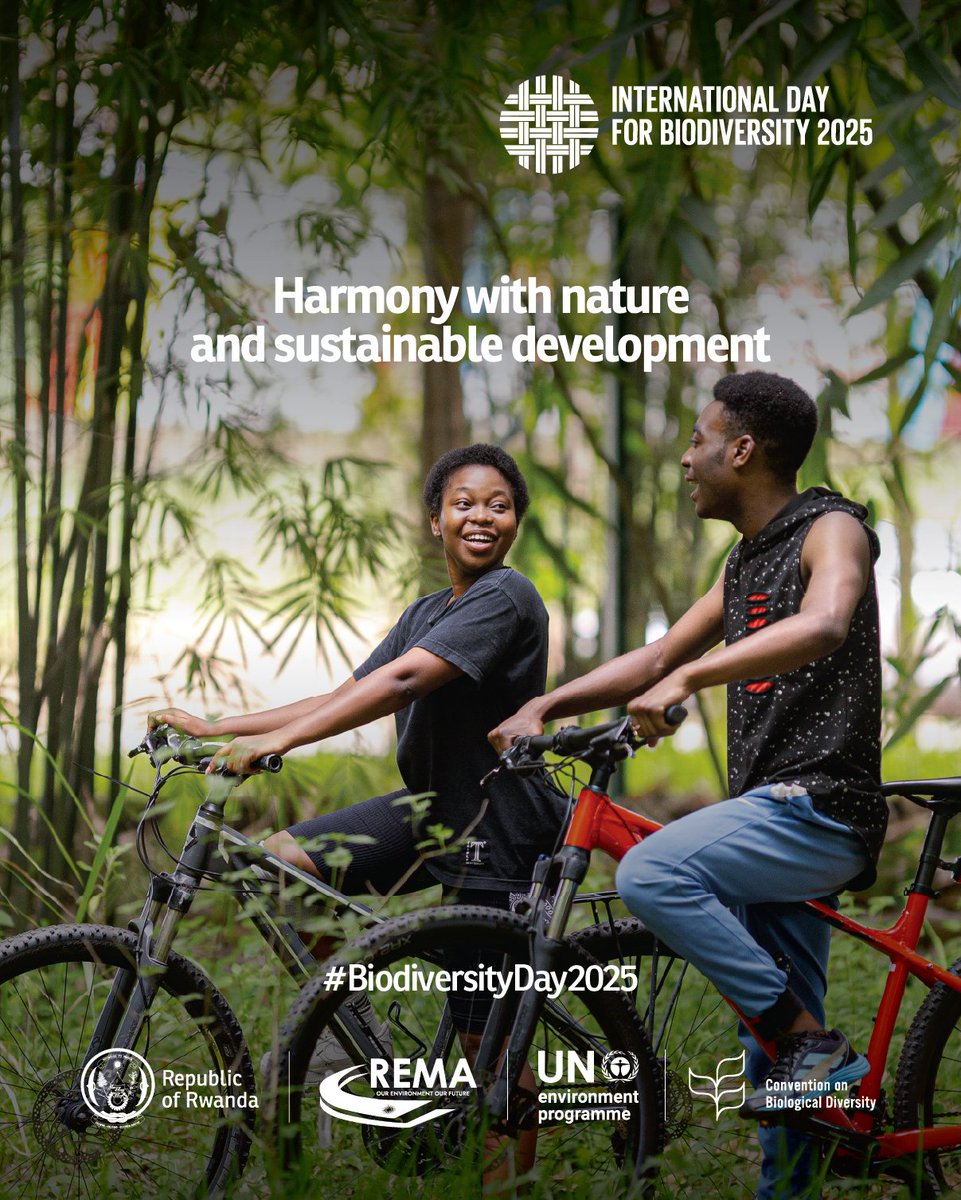 REMA_Rwanda's tweet image. Today we celebrate International Biodiversity Day 2025!

Rwanda joins the world to mark this important day under the theme, “Harmony with Nature and Sustainable Development.”

Let&apos;s all take action to restore and protect nature.

#BiodiversityDay2025 | #GreenRwanda 🇷🇼🌿