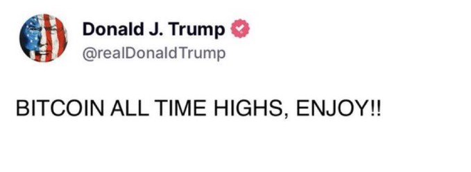 Thanks you Mr. President.   

I never doubted you. 🤝