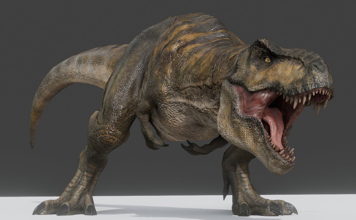 Made the T-rex from Jurassic world rebirth using the JWE2 model #Blender #JurassicWorldRebirth