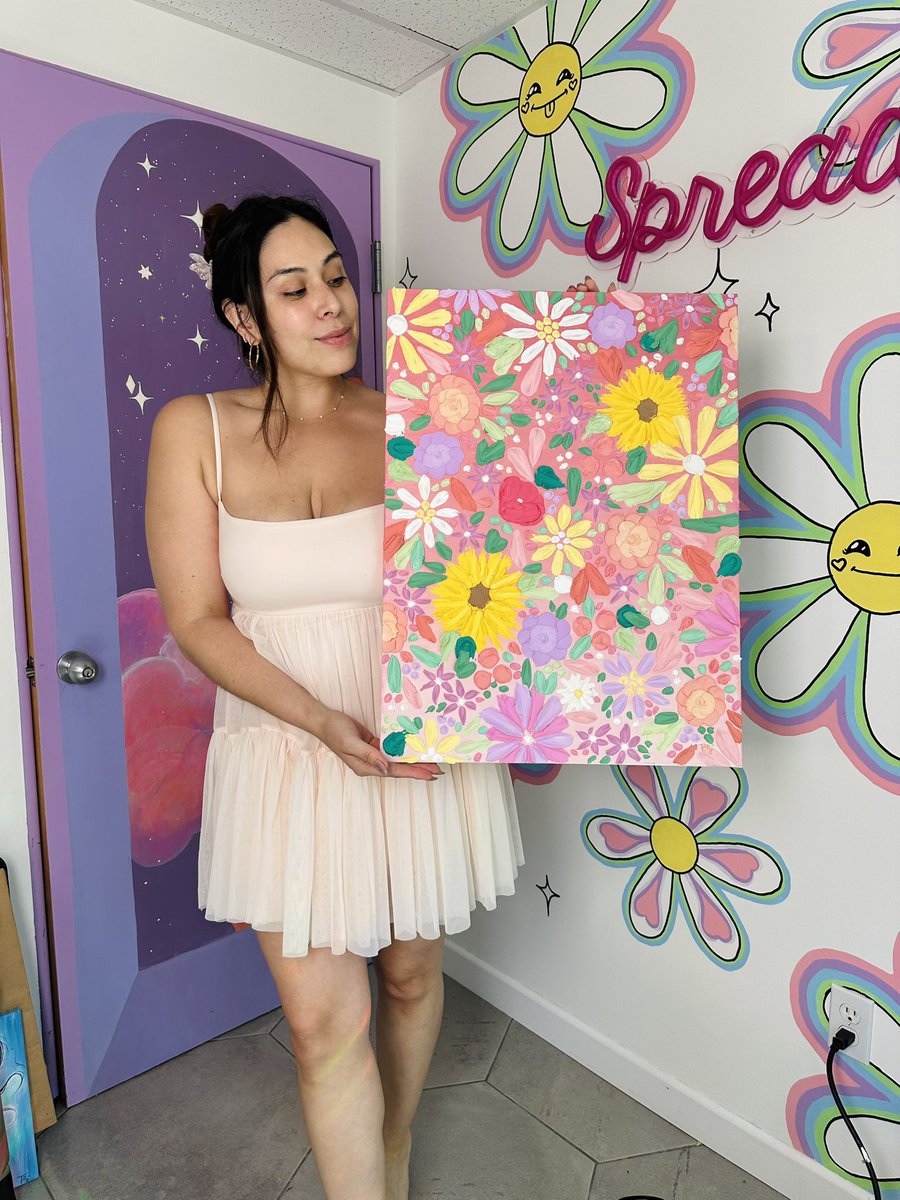 My first floral texture art piece! Should I make prints?