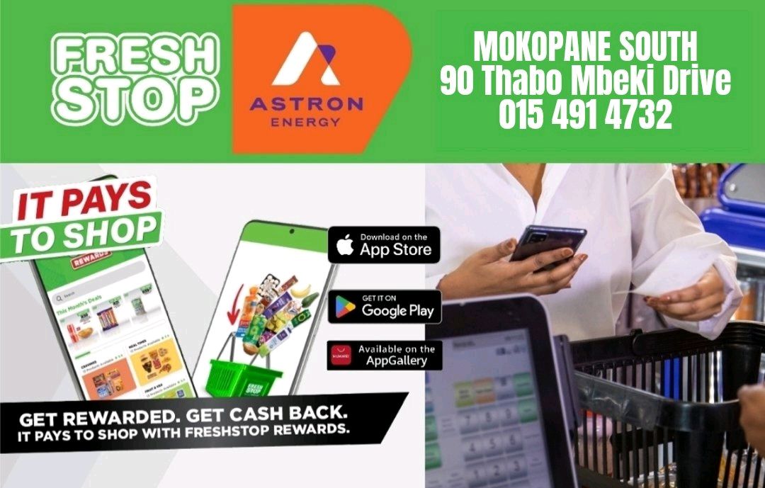 Pages_Potties's tweet image. Earn while you shop! 💳 Join Freshstop Rewards today and turn purchases into cash back. 🌟 📱 Download the app now and start saving! #FreshStopRewards #SmartShopping #CashBackProgram #FreshStop #MokopaneSouth