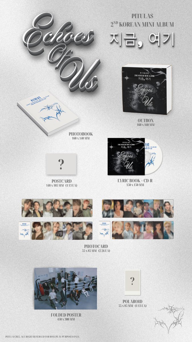 ️️
 ️️
 ️️

𝑷͟𝑰͟𝑻͟𝑼͟𝑳͟𝑨͟𝑺: 
2nd Korean Mini Album
'지금, 여기 (Echoes of us)' 

𝗔𝗟𝗕𝗨𝗠 𝗦𝗘𝗟𝗟𝗜𝗡𝗚 &amp; 𝗙𝗔𝗡𝗖𝗔𝗟𝗟 𝗘𝗩𝗘𝗡𝗧 𝗔𝗣𝗣𝗟𝗜𝗖𝗔𝗧𝗜𝗢𝗡

Application Period: 22.05.2025 - 07.06.2025
Pre-Order Website: bit.ly/echoesofus
️️
 ️️
 ️️
 ️️