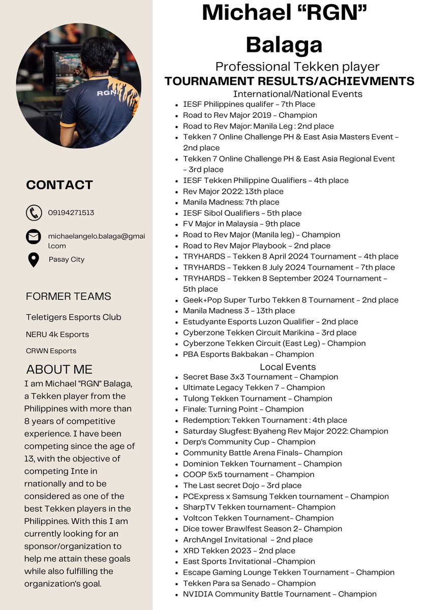 LFT!
I have decided to part ways with CRWN Esports and I am now looking for a new team to partner with in the upcoming TWT Season or Esports World Cup! 
If anyone has a lead or interested kindly send me a personal message or email me!

Likes and reposts are greatly appreciated!!