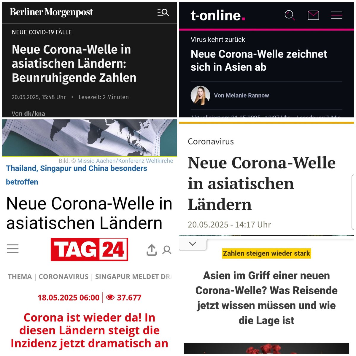 An alle Schlafschafe u Bratwurstjünger: Es geht wieder los! 🐑🐑🐑

Panik bitte jetzt und Impfung und Mundschutz und eine Demo gegen rechts natürlich 😷☝