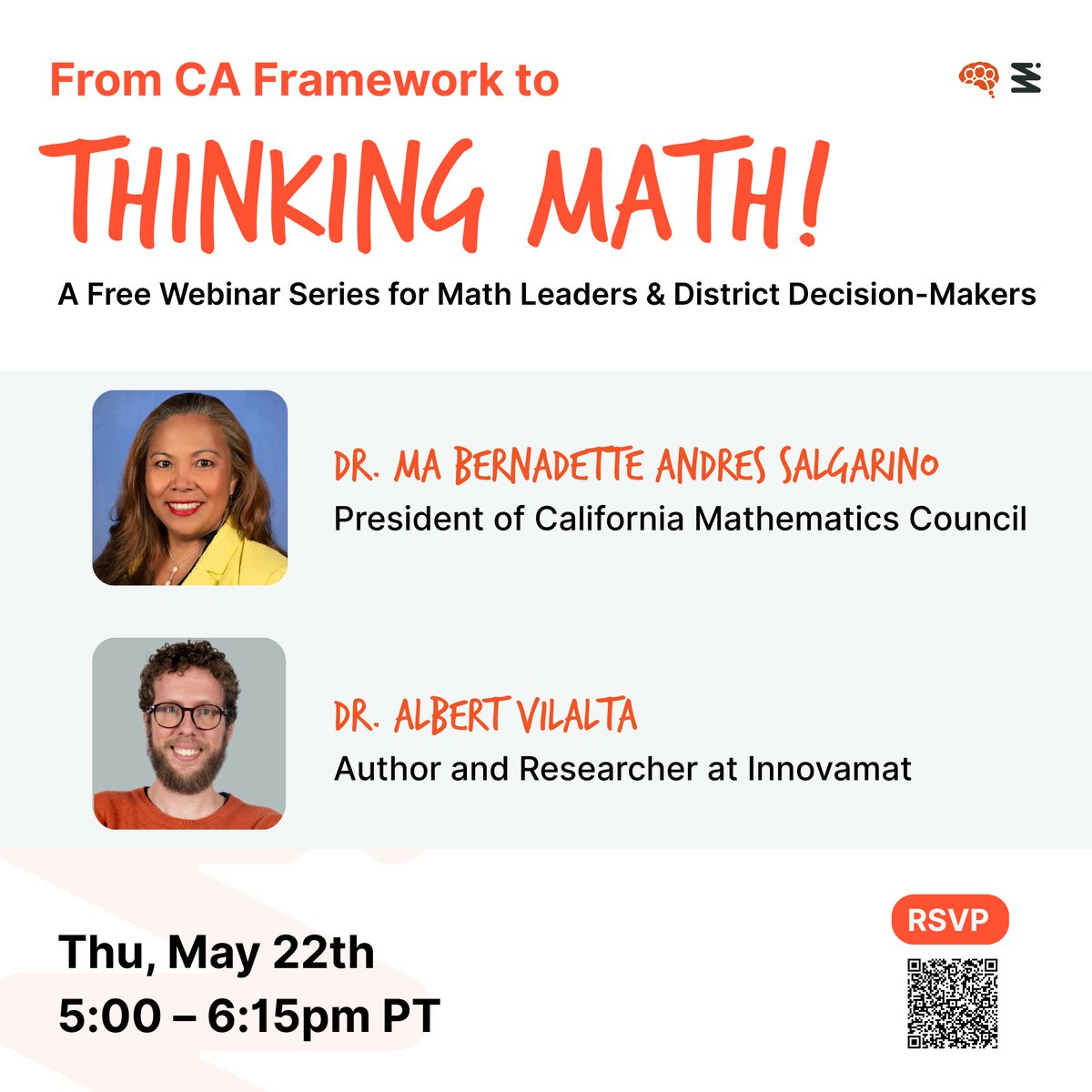 🤔 Our CA #MathFramework series wouldn’t be complete without addressing #SocialJustice in Math.

Math can help students understand and impact the world, when they believe it’s for them.

📅 TOMORROW. Join <a href="/salg274/">Ma Bernadette Salgarino, NBCT</a>  &amp; <a href="/Gaussfunkel/">Albert</a>  to explore how.

🔗 Last spots:
