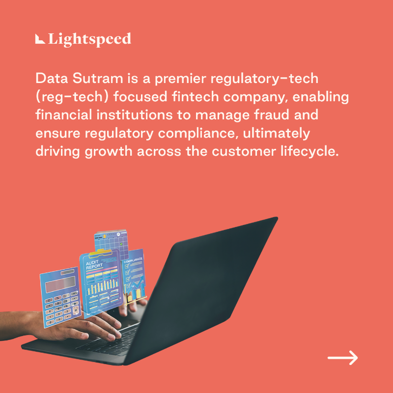 LightspeedIndia's tweet photo. .@DataSutram is a powerful partner for financial services preparing for the future. We’re excited to back co-founders Rajit Bhattacharya, Aisik Paul, and Ankit Das, and to be part of their journey. 

@MohapatraHemant @PriyalMotw89880 @pHequals7