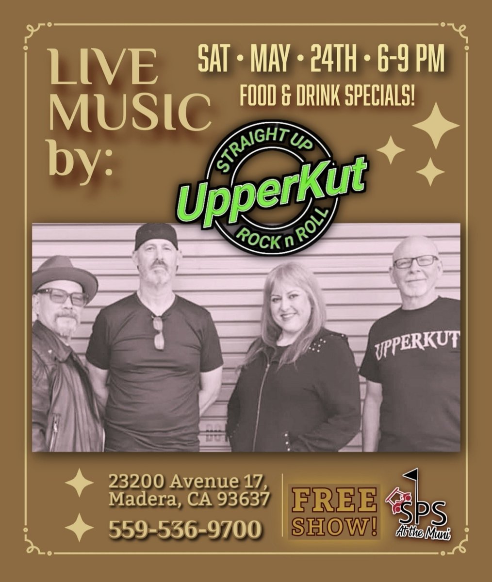 🎸THIS SATURDAY!! Live classic rock for your memorial weekend plans! 6-9pm. Don't miss it! 🎶🍻
#madera #supportlocalmadera #559