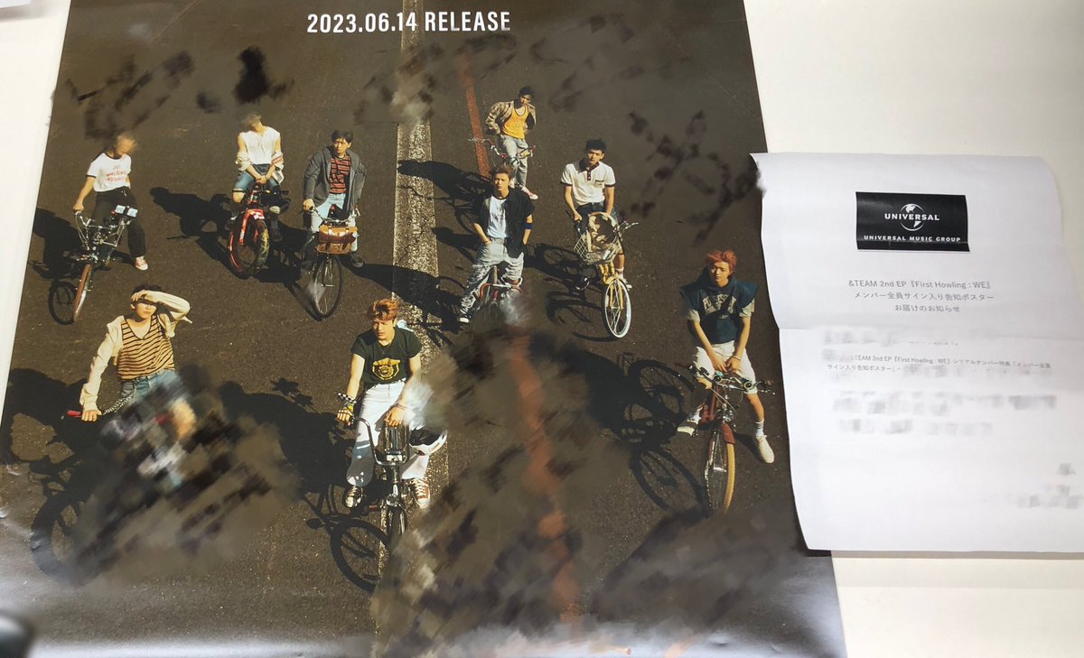 入荷情報】 #andTEAM &TEAM &TEAMの全メンバーサイン入りポスターが2