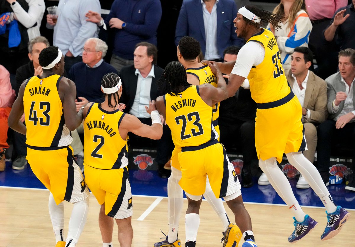 Scenes from Game 1 of the Eastern Conference finals in New York City indystar.com/picture-galler… <a href="/indystar/">IndyStar</a>