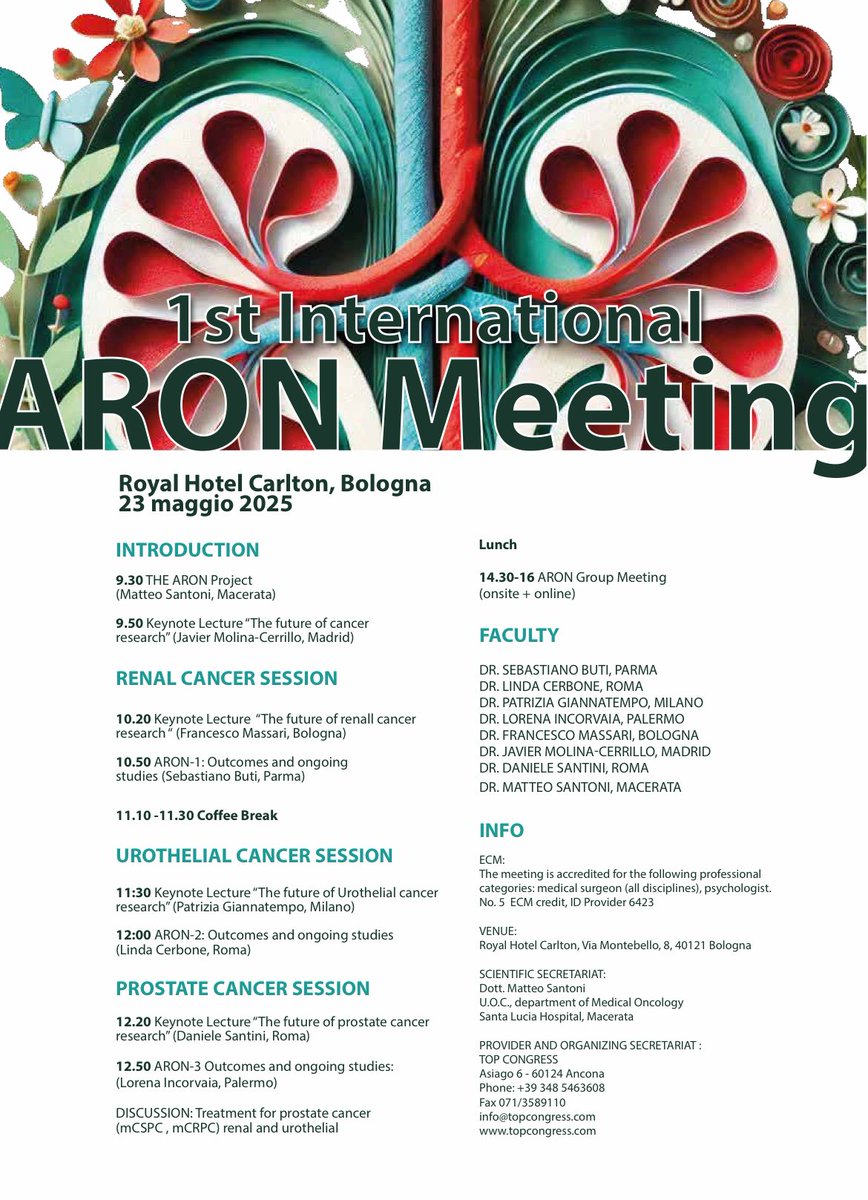 Francesco Massari (@fmassari79) on Twitter photo Ready for tomorrow for the
1st International ARON Meeting
<a href="/aron_project/">ARON project</a> <a href="/MatteoSantoniMD/">Matteo Santoni</a> <a href="/JaviMolinaC/">Javier Molina Cerrillo</a> Ready for tomorrow for the
1st International ARON Meeting
<a href="/aron_project/">ARON project</a> <a href="/MatteoSantoniMD/">Matteo Santoni</a> <a href="/JaviMolinaC/">Javier Molina Cerrillo</a>