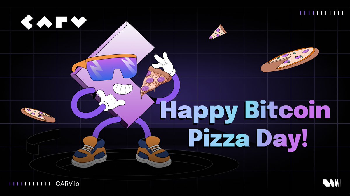 On this day in 2010, 10,000 BTC bought two pizzas. Today? That same 10,000 BTC could buy you over 74 million pizzas — or feed nearly everyone in Germany.

Crypto’s come a long way — and so have we.

At CARV, we’re building the next frontier: where your data is yours to own,