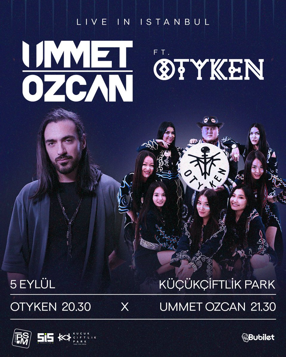 ⚡️ UMMET OZCAN &amp; OTYKEN CONCERT IN TURKEY! SEPTEMBER 5 IN ISTANBUL! Tickets: bubilet.com.tr/istanbul/etkin…