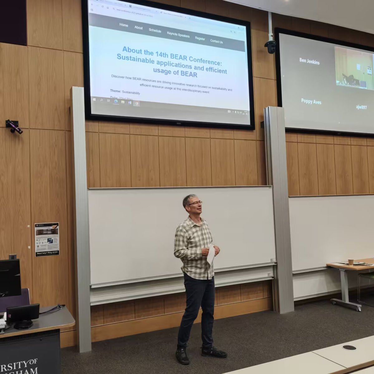 Kicking off #BEARPGRConf25 with a warm welcome from Dietmar Heinke, Chair of the BEAR User Group. Many thanks to our PGR Conference Committee for their fantastic efforts in putting today’s event together! ^YZ