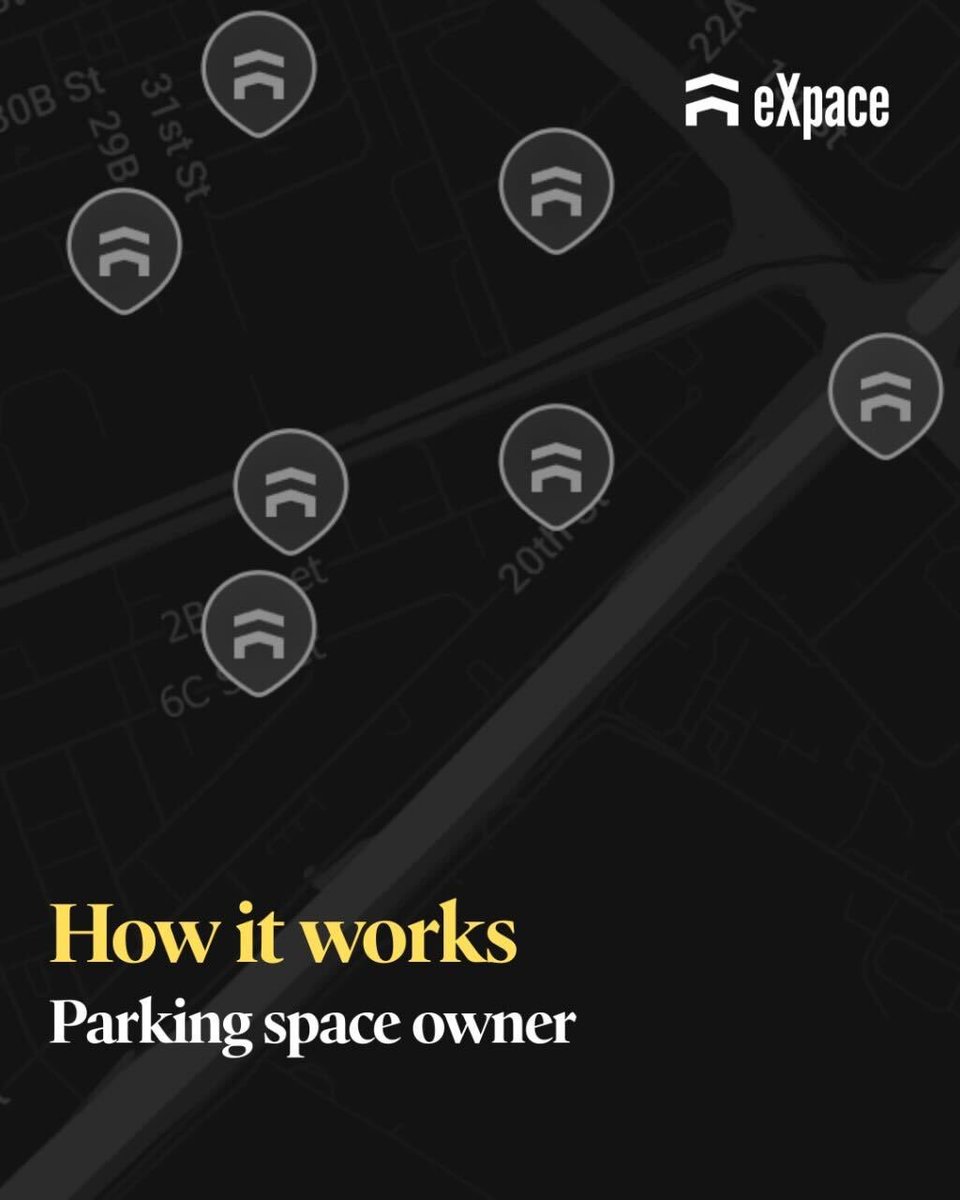 Expaceapp's tweet photo. Transform your parking space with eXpace! 🚗✨ 

List for free, manage bookings seamlessly, and start earning in just 7 days.

Here is the future of space solutions!

Click the link in our bio to download now. 🔗

#parking #expace #dubai #uae #smartmobility #smartparking https://t.co/ers8AzDhJm