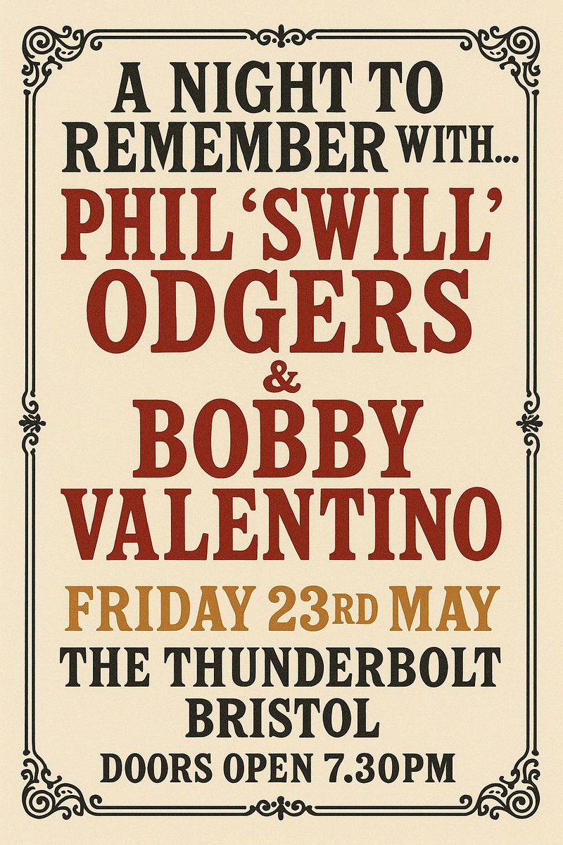 Swill &amp; Bobby (TMTCH) play Bristol Thunderbolt Friday 23rd May - mailchi.mp/08133e91fff7/b…